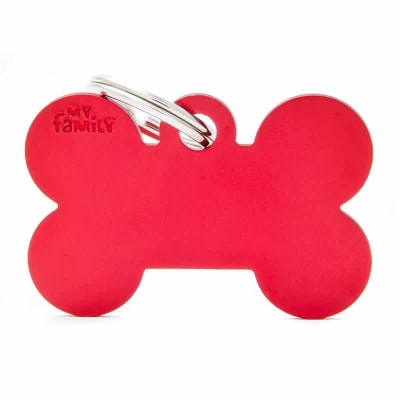Placa My Family Big Bone Aluminum Red