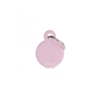 Placa My Family Small Round Aluminum Pink1