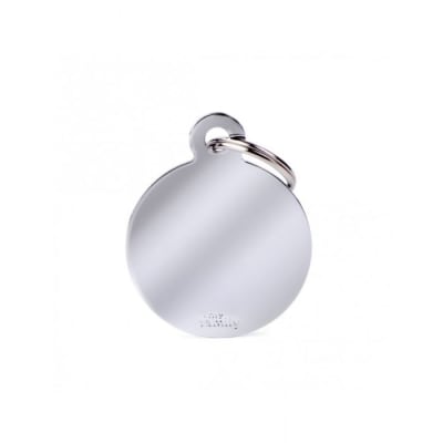 Placa My Family Big Round Chomed Brass1