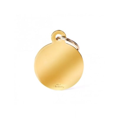 Placa My Family Big Round Golden Brass