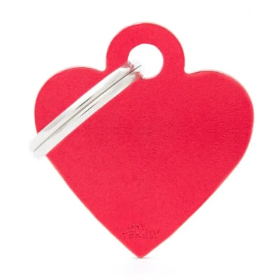 Placa My Family Small Heart Aluminum Red