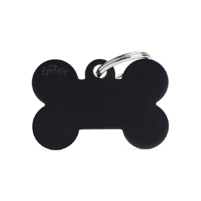 Placa My Family Big Bone Aluminum Black
