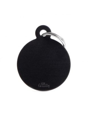 Placa My Family Big Round Aluminum Black 1 Und1