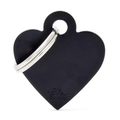 Placa My Family Small Heart Aluminum Black 1 Und1