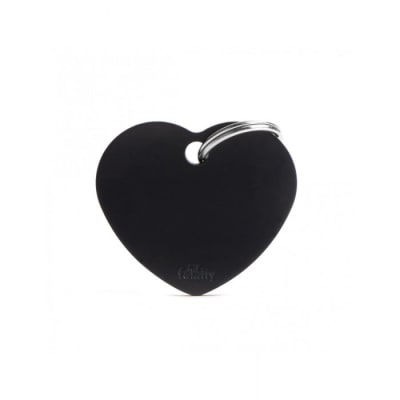 Placa My Family Big Heart Aluminum Black1