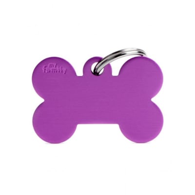 Placa My Family Big Bone Aluminum Purple