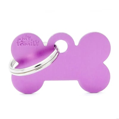 Placa My Family Small Bone Aluminum Purple