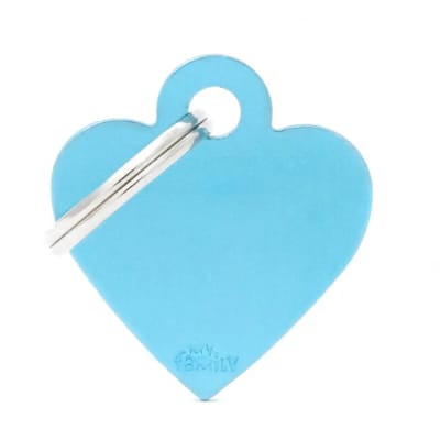 Placa My Family Small Heart Aluminum Light Blue 1 Und1