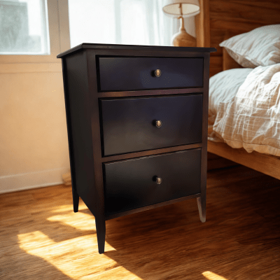 VELADOR DORMITORIO MOCACCINO 3 CAJONES CAFE