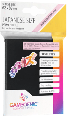 Protectores Japanese Size Gamegenic - Negro