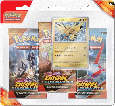 Pokémon TCG: Blister 3 sobres Chispas Fulgurantes