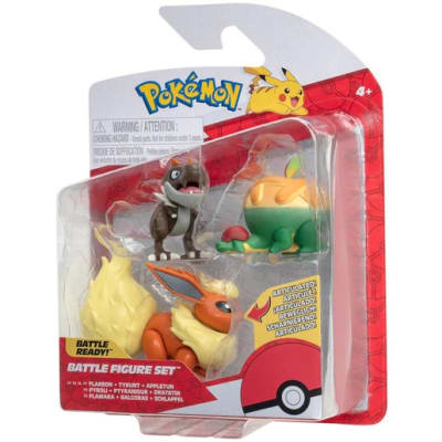 Pokémon Battle Figure Set: Flareon + Tyrunt + Appletun