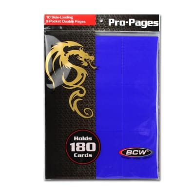 Hojas de carpeta 18 Bolsillos BCW - Azul