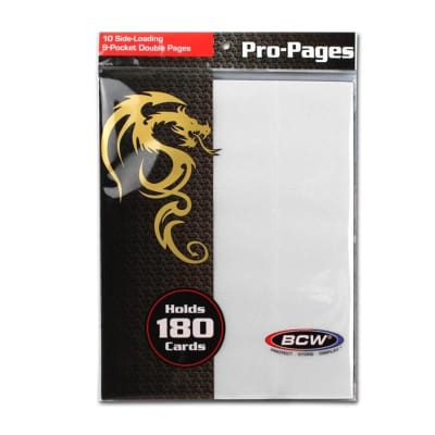 Hojas de carpeta 18 Bolsillos BCW - Blanco