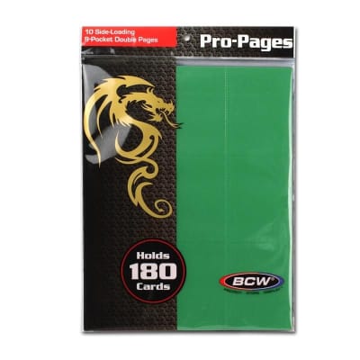 Hojas de carpeta 18 Bolsillos BCW - Verde