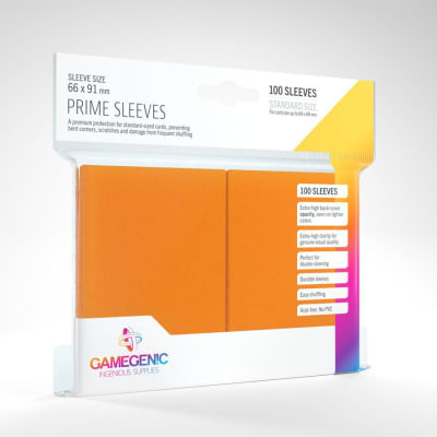 Protectores Standard Prime Sleeves Gamegenic - Naranjo