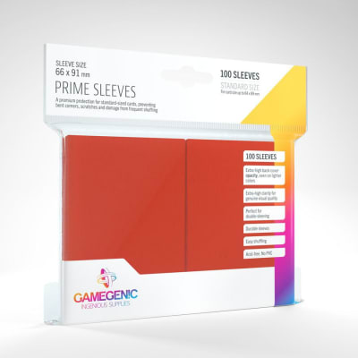 Protectores Standard Prime Sleeves Gamegenic - Rojo