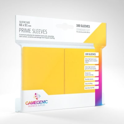 Protectores Standard Prime Sleeves Gamegenic - Amarillo