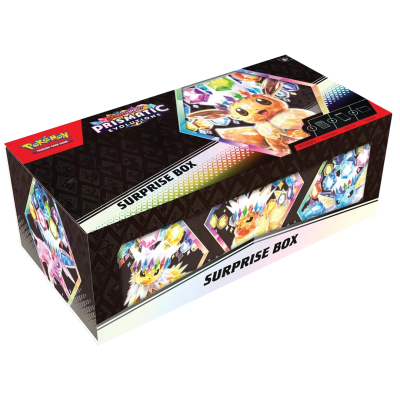 PREVENTA Pokémon TCG - Prismatic Evolutions Storage Box - Surprise Box INGLÉS