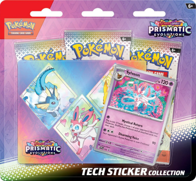 PREVENTA Pokémon TCG - Prismatic Evolutions Tech Sticker Box (Inglés)