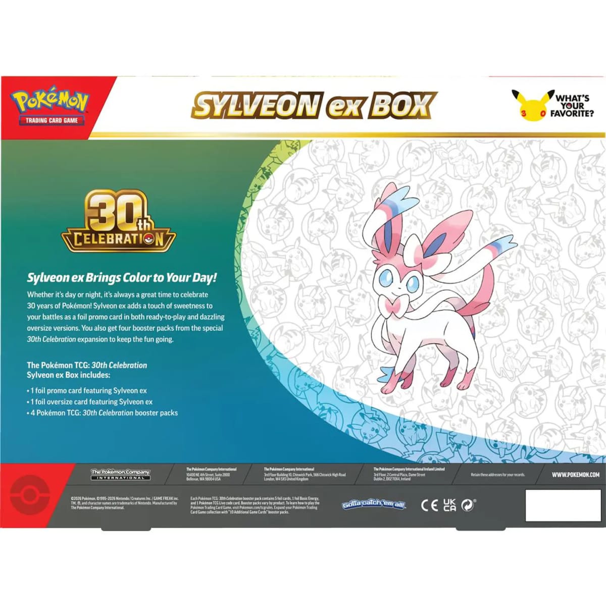 Pokémon TCG: 30th Celebration - ex Box (Sylveon ex o Greninja ex) - Segunda PreVenta4