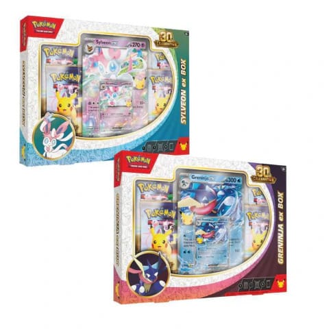 Pokémon TCG: 30th Celebration - ex Box (Sylveon ex o Greninja ex) - Segunda PreVenta2