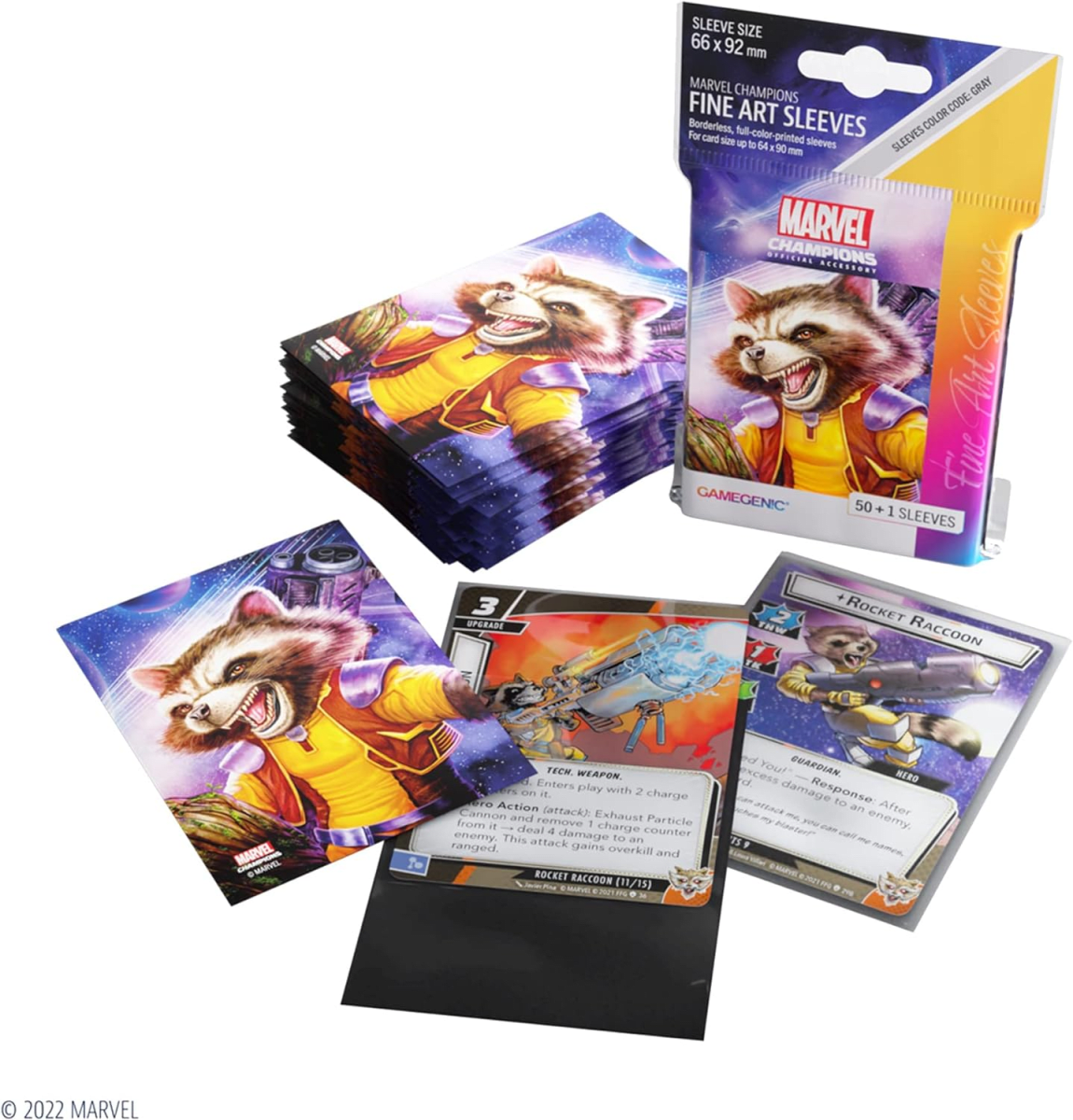Gamegenic Marvel Champion Sleeves - Rocket2