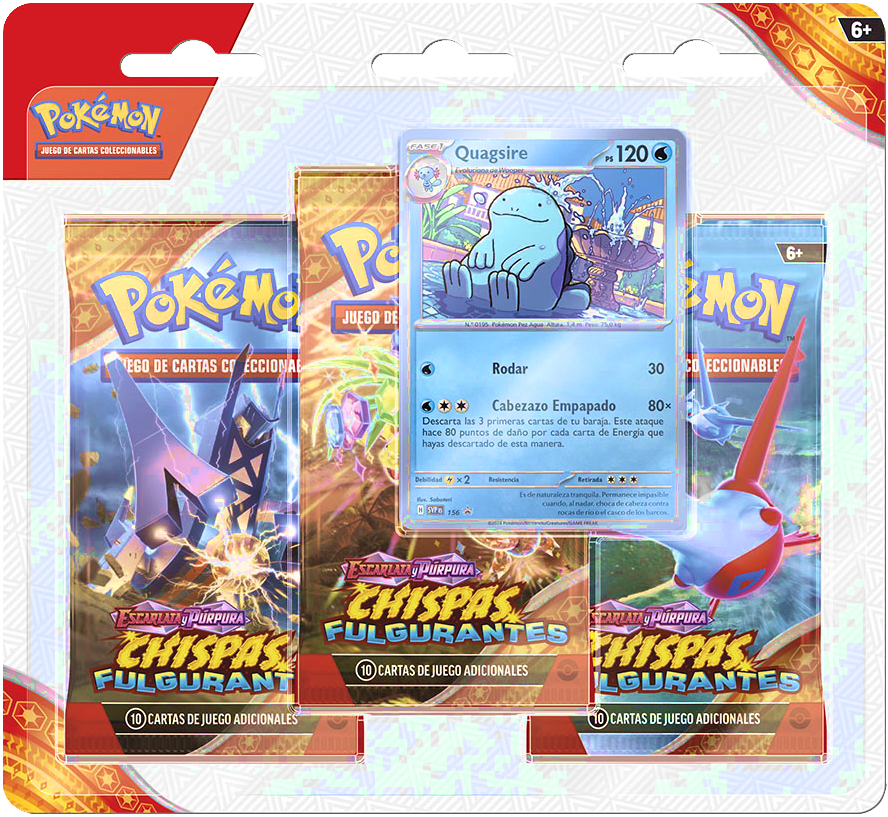 Pokémon TCG: Blister 3 sobres Chispas Fulgurantes1