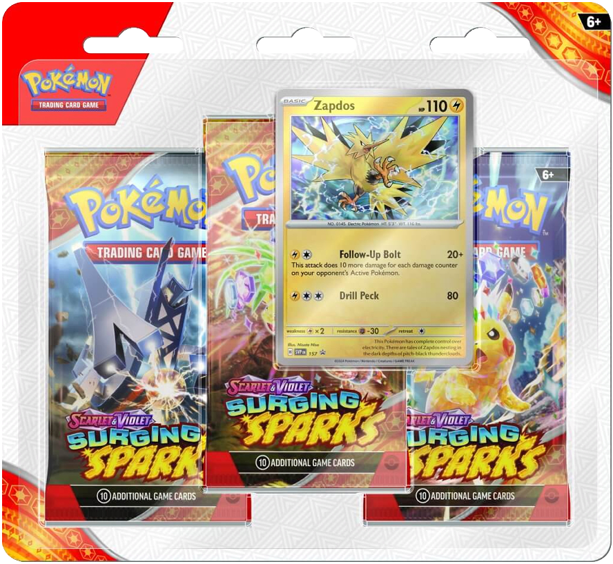 Pokémon TCG: Blister 3 sobres Surging Sparks2