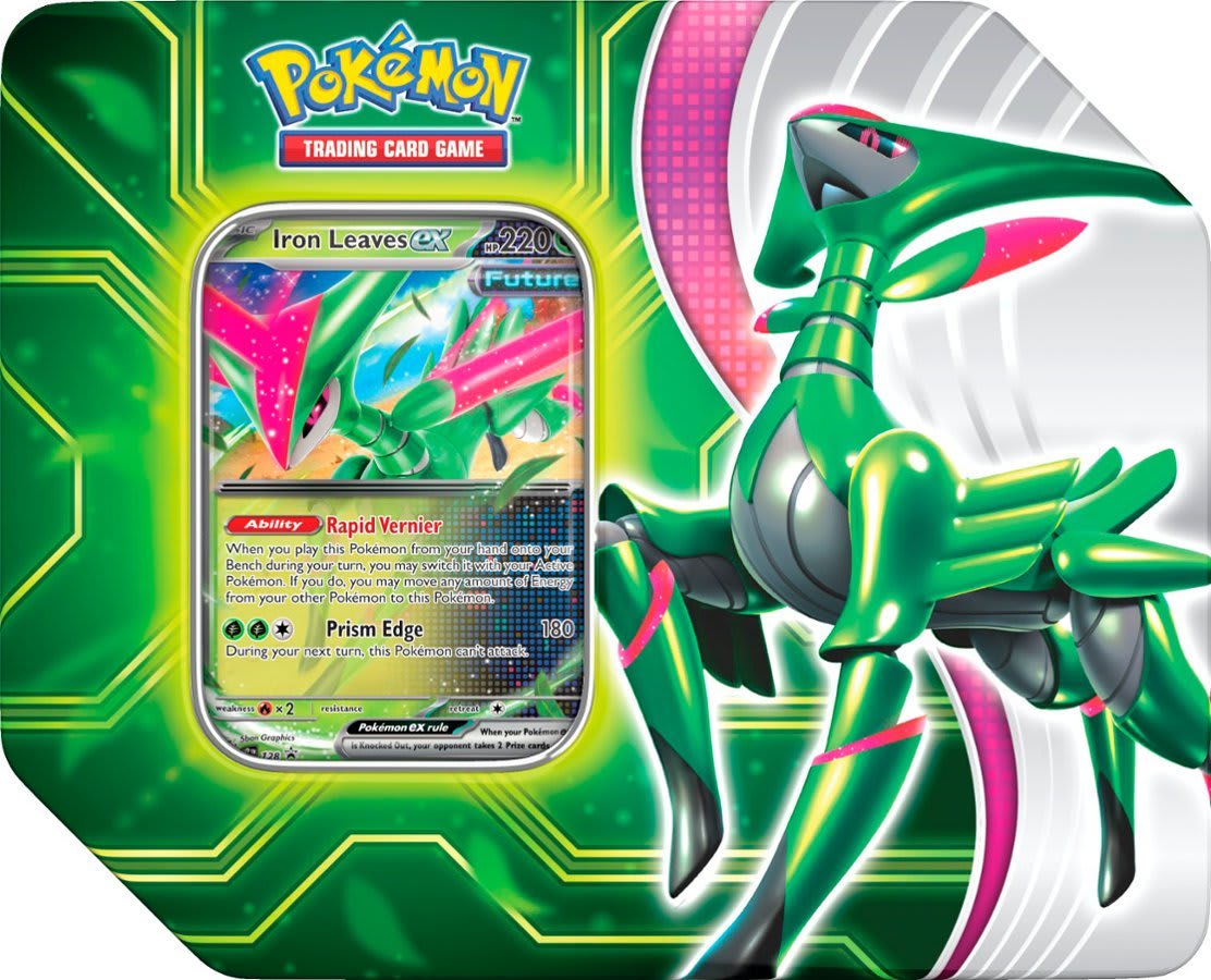 Pokémon TCG: Paradox Clash Tin - Iron Leaves1