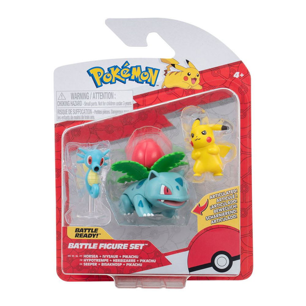 Pokémon Battle Figure Set: Horsea + Ivysaur + Pikachu1