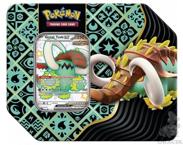 Pokémon TCG: Paldean Fates Tin - Great Tusk ex1