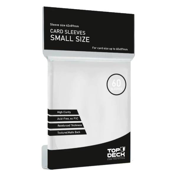 Protectores Top Deck Small (60) - Blanco1
