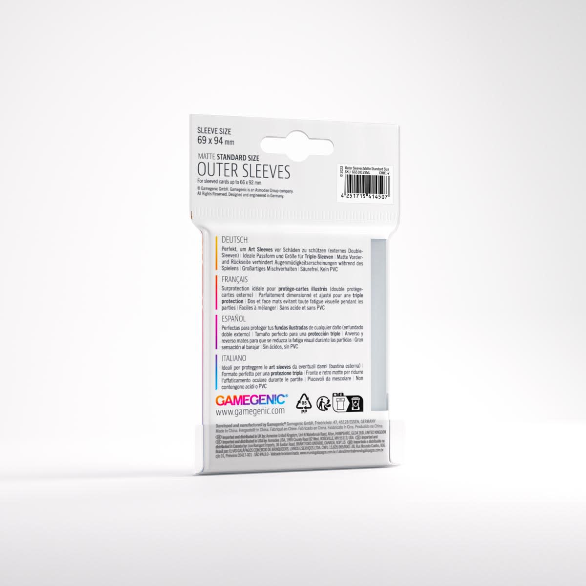 Gamegenic: Outer Sleeves Matte Standar Size2