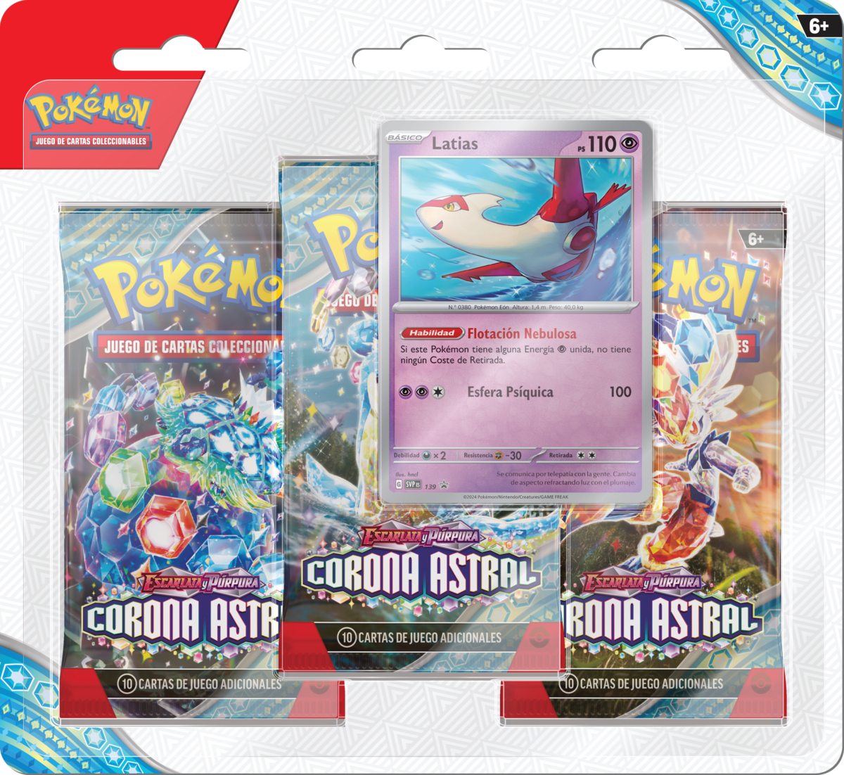 Pokémon TCG: Blister 3 Sobres Español Corona Astral2