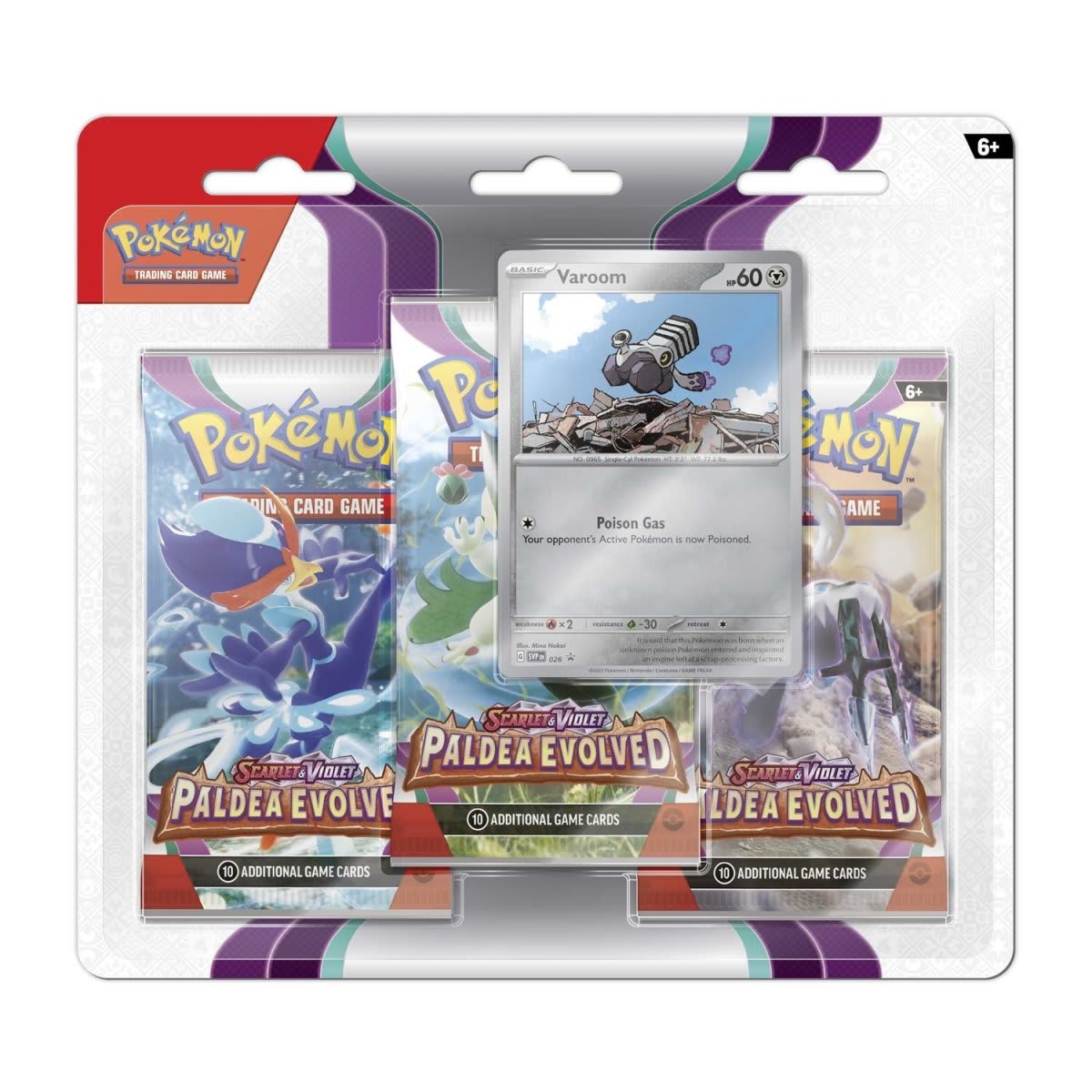 Pokémon TCG: Blister 3 Sobres Inglés - Paldea Evolved2
