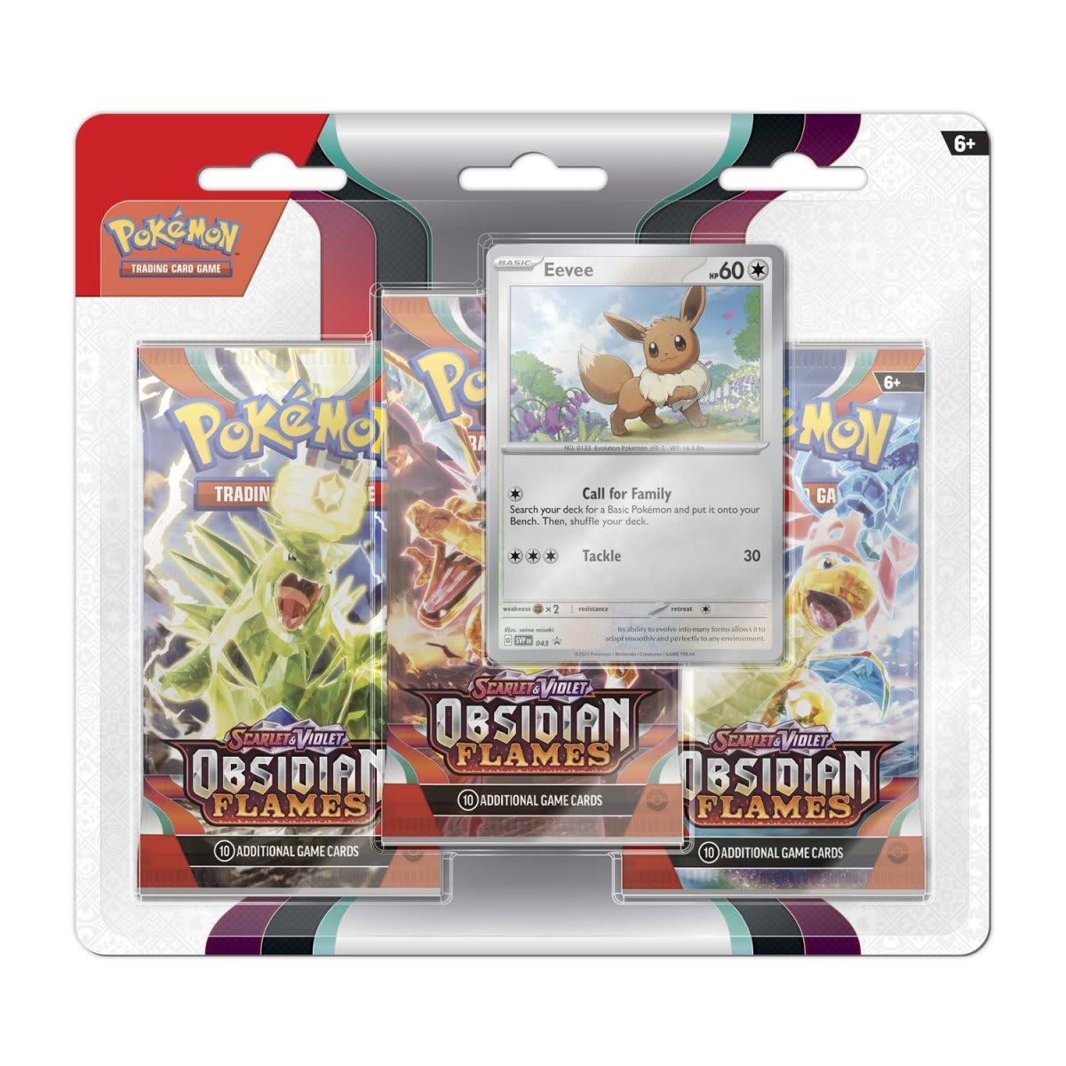 Pokémon TCG: Blister 3 Sobres Español - Llamas Obsidianas1