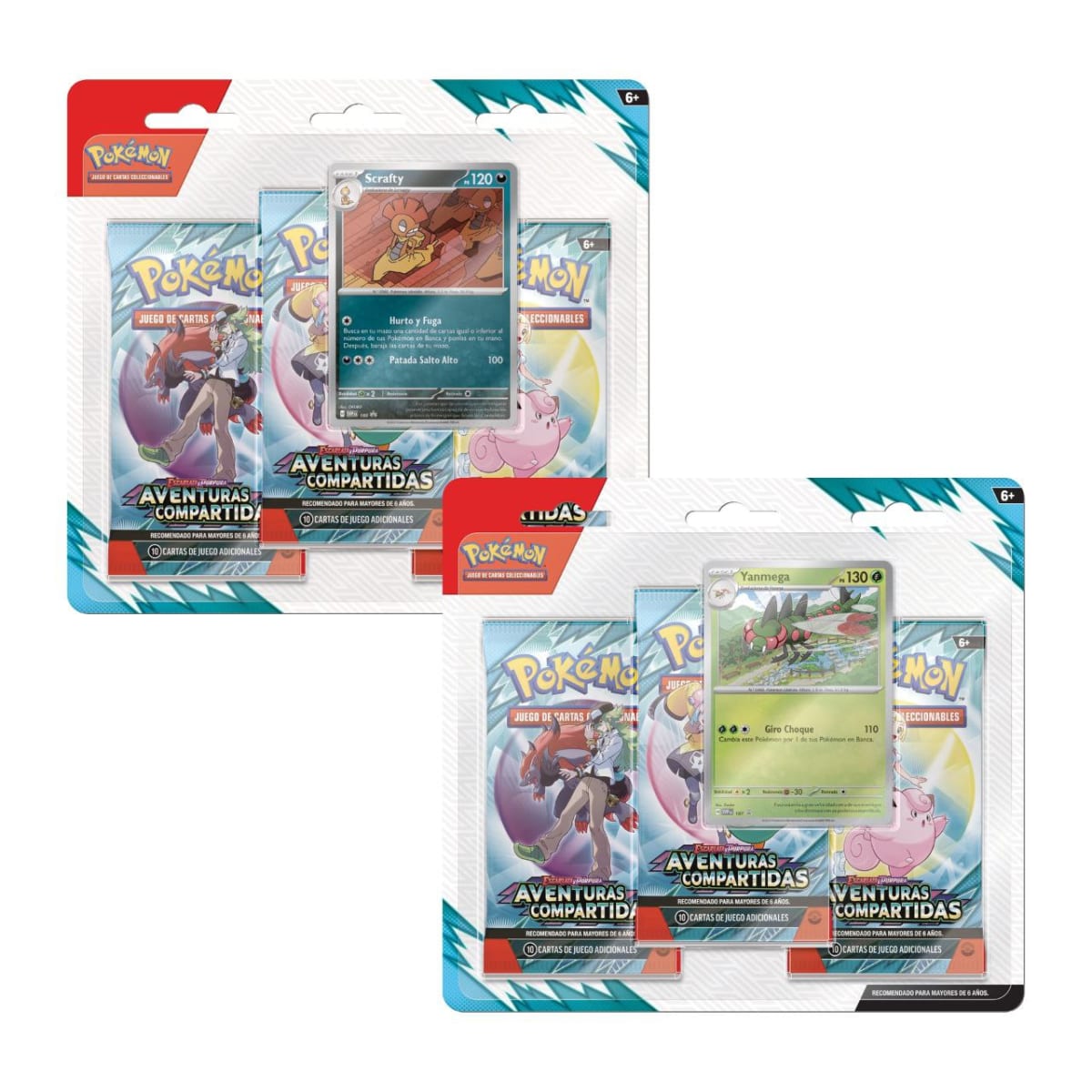 Pokémon TCG - Blister 3 Booster Packs Español - Aventuras Compartidas1