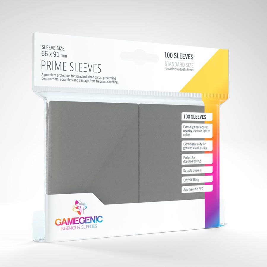 Protectores Standard Prime Sleeves Gamegenic - Gris Oscuro1
