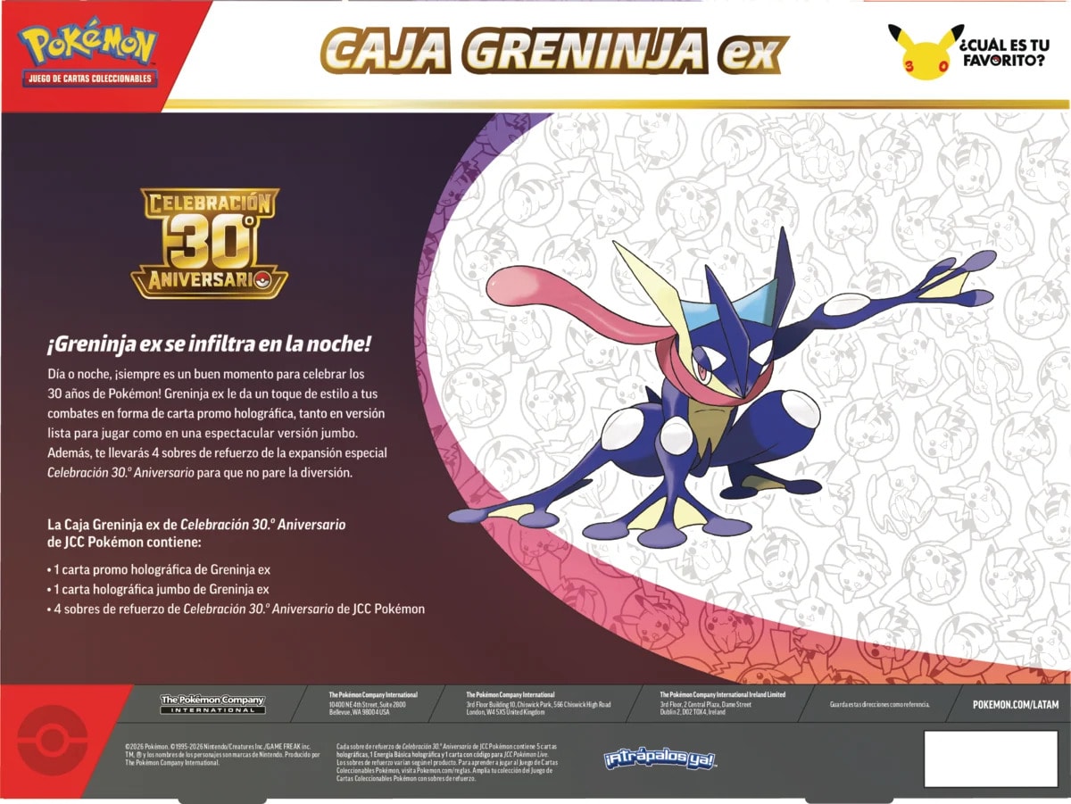 Pokémon TCG: 30th Celebration - ex Box (Sylveon ex o Greninja ex) - Segunda PreVenta7