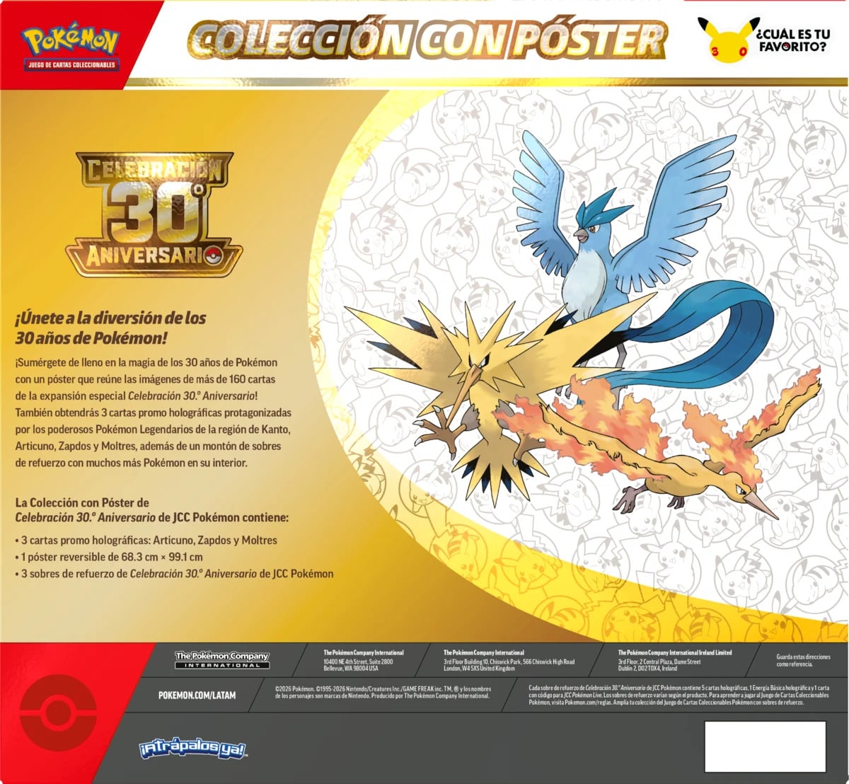 Pokémon TCG: 30th Celebration - Poster Collection - Segunda PreVenta3