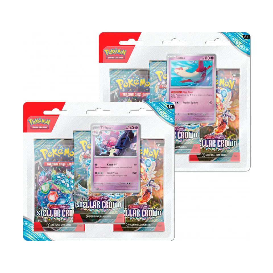 Pokémon TCG: Blister 3 Sobres Inglés Stellar Crown2
