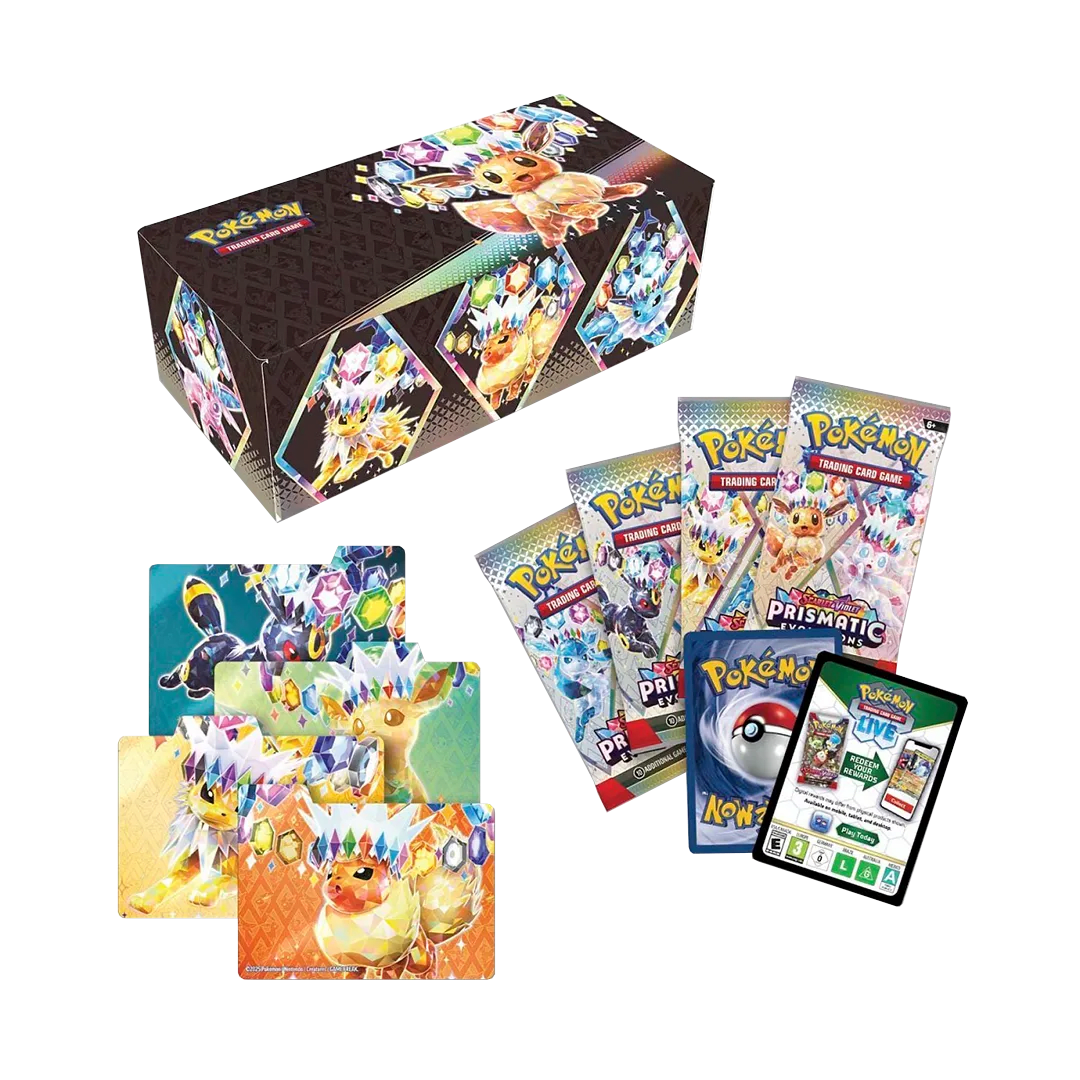 PREVENTA Pokémon TCG - Prismatic Evolutions Storage Box - Surprise Box INGLÉS2