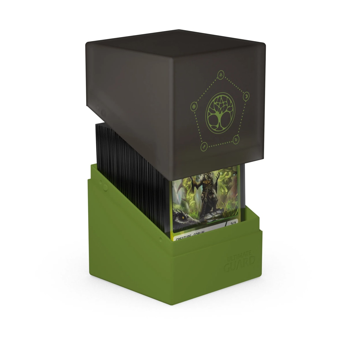 UltImate Guard - Deck Case Boulder 100+ Standard Size - Druidic Secrets: Arbor (Olive Green)3