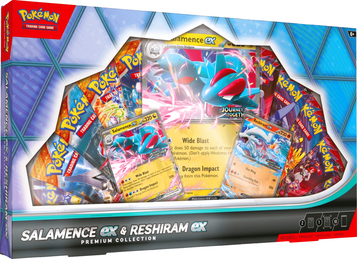 [PREVENTA] Pokémon TCG: Salamence ex & Reshiram ex Premium Collection1