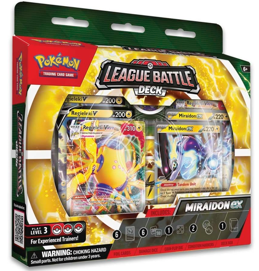 Pokémon TCG: Baraja League Battle Deck Miraidon ex - Ingles1