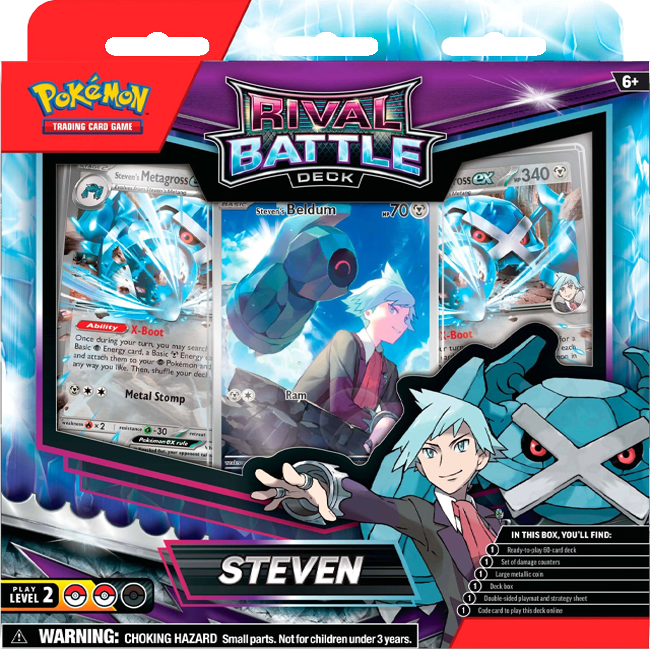 Pokemón TCG - Baraja Combate de Rivales Steven1