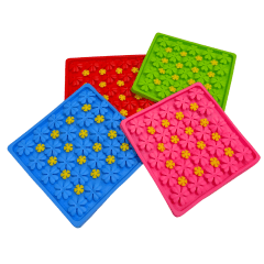 LICK MAT RECTANGULAR CON FLORES GRANDES