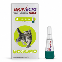 BRAVECTO DE GATO 1.2-2.8KG (VERDE)