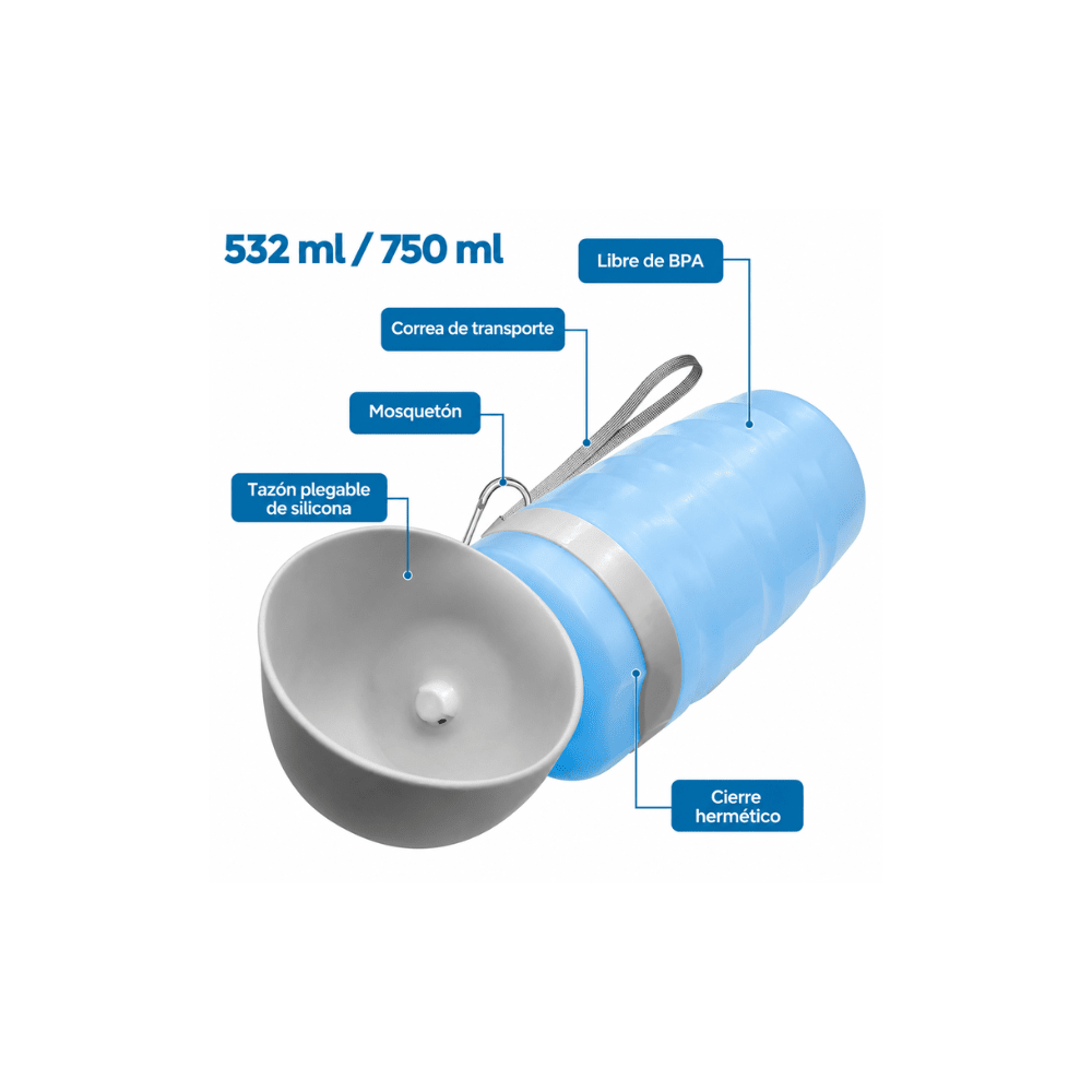 BEBEDERO DE SILICONA PORTATIL 750 ML4